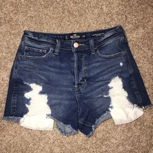 Hollister ripped jean shorts